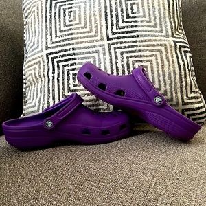 Purple crocs, women size 11.